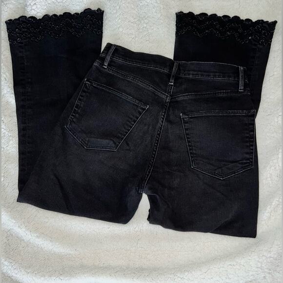 FRAME Eyelet - Hem Cropped Flared Jeans - Lacey - size 28 - F20 - Picture 3 of 12